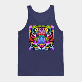 Colourful Lion's head Tank Top